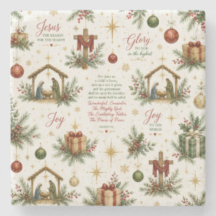 Dessous-de-verre En Pierre La Nativité de Noël Se souvenir de la naissance