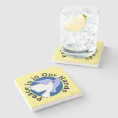 DESSOUS-DE-VERRE EN PIERRE LA PAIX EST ENTRE NOS MAINS (Côté)