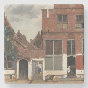 Dessous-de-verre En Pierre La Petite Rue de Johannes Vermeer