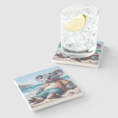 Dessous-de-verre En Pierre La plage de Koala (Côté)