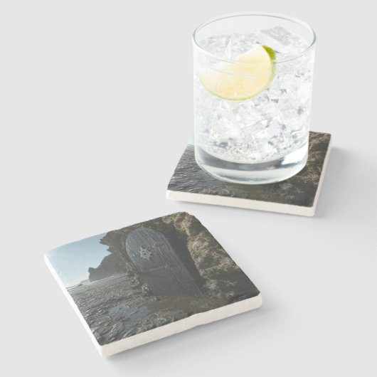 Dessous-de-verre En Pierre La Porte Oubliée dans les Sables (Côté)