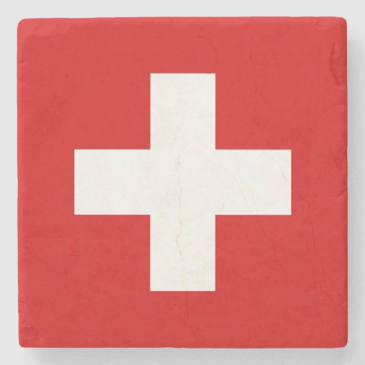 Dessous-de-verre En Pierre La qualité du drapeau suisse (Devant)