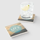 Dessous-de-verre En Pierre La vie commence (Côté)