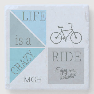 Dessous-de-verre En Pierre La vie de monogramme personnalisé est un tour fou