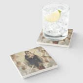 Dessous-de-verre En Pierre La Vierge avec Angels, 1900 (Côté)