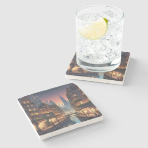 Dessous-de-verre En Pierre la ville des rêves