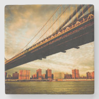La vue de pont de Manhattan du côté de Brooklyn