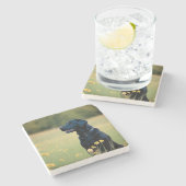 Dessous-de-verre En Pierre Laboratoire noir (Côté)