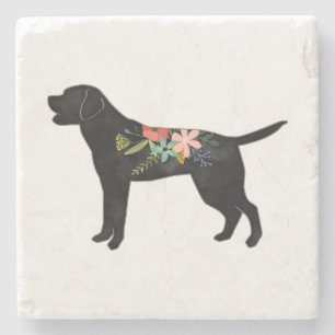 Dessous-de-verre En Pierre Labrador Retriever Chien race Bohemian Floral