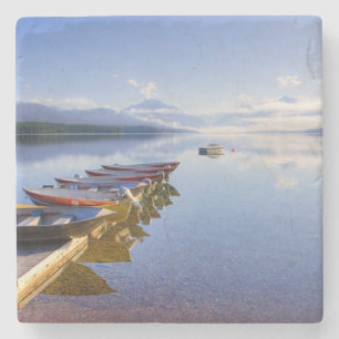 Dessous-de-verre En Pierre Lac McDonald, parc national de Glacier, Montana,