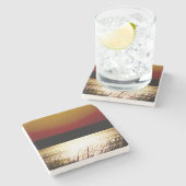 Dessous-de-verre En Pierre Lac Sunset (Côté)