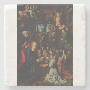 Dessous-de-verre En Pierre L'adoration de l'enfant Jésus