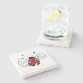 Dessous-de-verre En Pierre Ladybird (Côté)