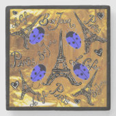 DESSOUS-DE-VERRE EN PIERRE LADYBUGS DE PARIS (Devant)