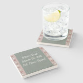 Dessous-de-verre En Pierre Laissez Love Rain ! (Côté)