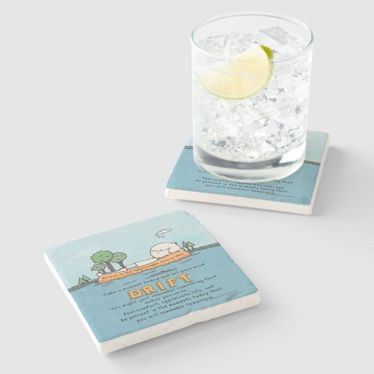 Dessous-de-verre En Pierre Laissez votre esprit dériver (Côté)