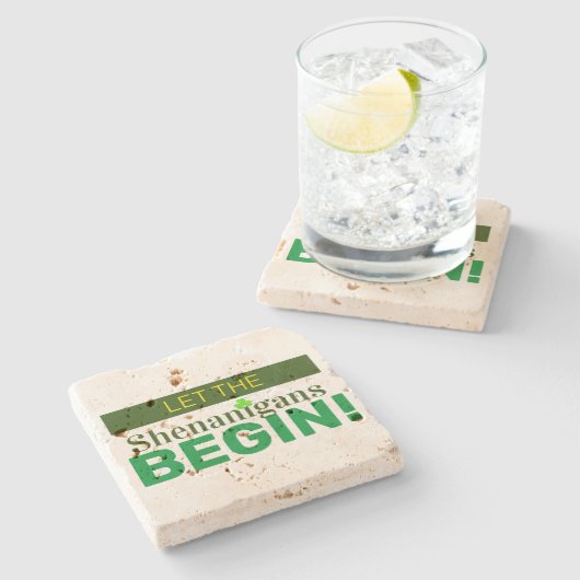 Dessous-de-verre En Pierre Laissons Les Shenanigans Commencer Le Dessous de v (Côté)