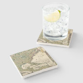 Dessous-de-verre En Pierre L'Amérique Septentrionalis (Côté)