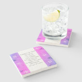 Dessous-de-verre En Pierre L'Amitié Est Le Fil (Côté)