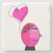 Dessous-de-verre En Pierre L'amour dans l'esprit (Devant)