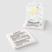 Dessous-de-verre En Pierre L'amour - Faits nutritionnels.w (Côté)