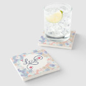 Dessous-de-verre En Pierre L'amour pur comme Fleur (Côté)