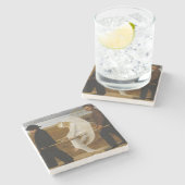 Dessous-de-verre En Pierre L'ange blessé (par Hugo Simberg) (Côté)