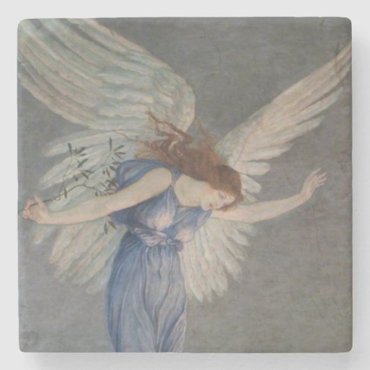 Dessous-de-verre En Pierre L'ange de la paix (par Walter Crane) (Devant)
