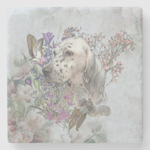 Dessous-de-verre En Pierre L'Anglais Setter Portrait, art