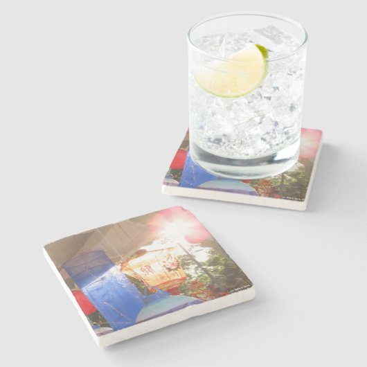 Dessous-de-verre En Pierre Lanternes grand éclairage - Vignoble de Martha (Côté)