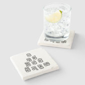 Dessous-de-verre En Pierre Laos / Laos Numéros Pyramid Laotien Script (Côté)