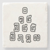 Dessous-de-verre En Pierre Laos / Laos Numéros Pyramid Laotien Script (Devant)