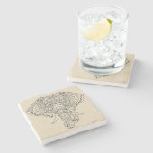 Dessous-de-verre En Pierre L'art des animaux en Afrique (Côté)