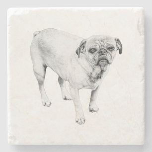 Dessous-de-verre En Pierre L'art du chien paisible ajoute de la paix à vos ra