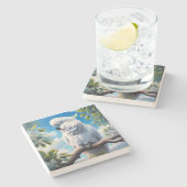 Dessous-de-verre En Pierre L'art du Cockatoo (Côté)