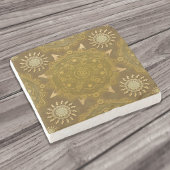 Dessous-de-verre En Pierre L'art moderne hexa or ursidae mandala