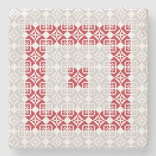 Dessous-de-verre En Pierre Latvian Morning SUN motif géométrique I (Devant)