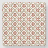 Dessous-de-verre En Pierre Latvian Morning SUN motif géométrique IX (Devant)