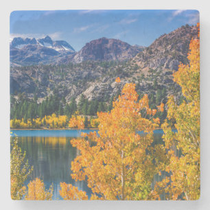 Dessous-de-verre En Pierre L'automne autour du lac June, Californie