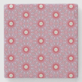 Dessous-de-verre En Pierre Lavender Blossom Tile Pattern (Devant)