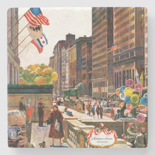 Dessous-de-verre En Pierre L'avenue du Michigan, Chicago par John hésitent