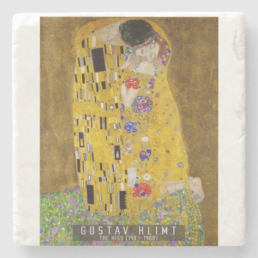 Dessous-de-verre En Pierre Le baiser - Gustav Klimt (Devant)