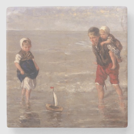 Dessous-de-verre En Pierre Le bateau de jouet (Devant)