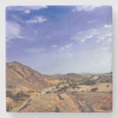 Dessous-de-verre En Pierre Le charme de la nature désertique sous un bleu (Devant)