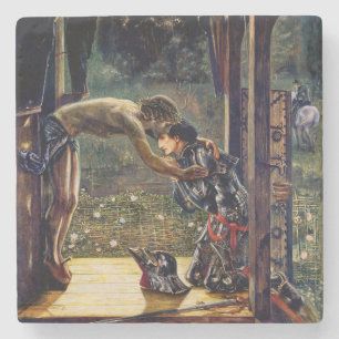 Dessous-de-verre En Pierre Le Chevalier Miséricordieux d'Edward Burne-Jones