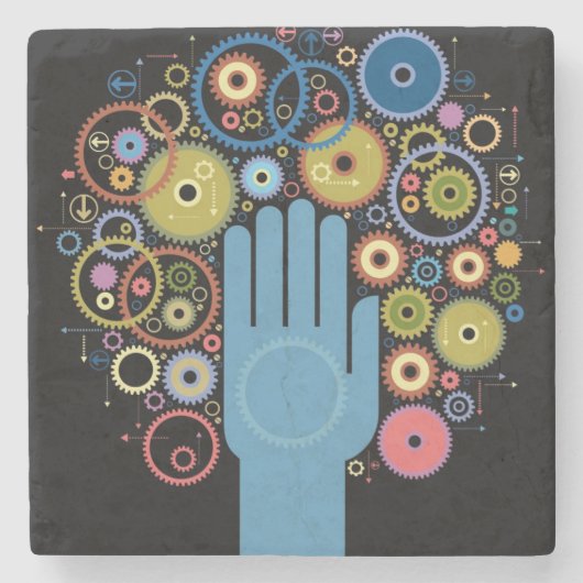 Dessous-de-verre En Pierre Le concept du mouvement (Devant)