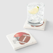 DESSOUS-DE-VERRE EN PIERRE LE FOOTBALL (Côté)