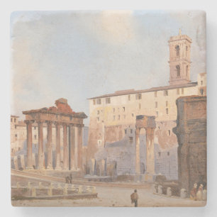 Dessous-de-verre En Pierre Le Forum romain antique (par Ippolito Caffi)