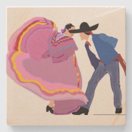 Dessous-de-verre En Pierre "Le Jarabe Tapatio" (Devant)