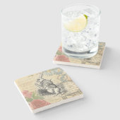 Dessous-de-verre En Pierre Le lapin blanc Alice au pays des merveilles (Côté)